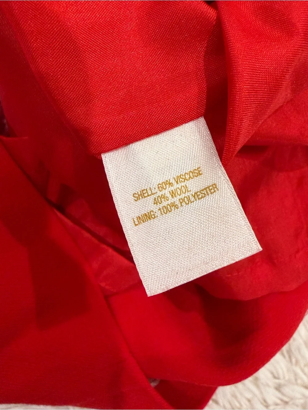 Kate Spade Luna Flare Ruffle Sleeve Dress 8 Red Wool Shift Holiday Office Party